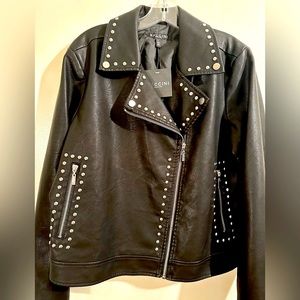 New Baccini Black Moto Jacket